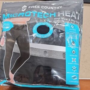 Free Country Women's Microtech Heat Base Layer - Black 2 Pair